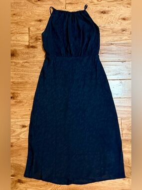 🆕 Banana Republic Navy Halter Midi Dress